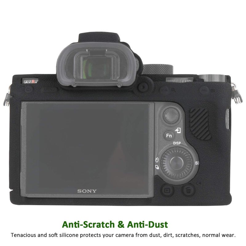 Easy Hood Camera Case for Sony Alpha a7III a7 III a7R III a7RIII ILCE-7RM3 a73 a7R3 a7R Mark III Soft Silicone Rubber Protective Body Housing Case Skin Camera Protector Cover (Black) - Image 2